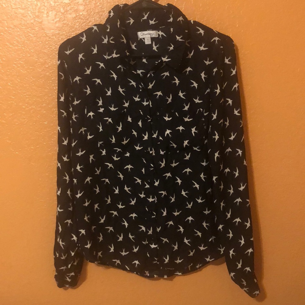 Silk Button Down Shirt (S)